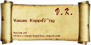Vasas Koppány névjegykártya
